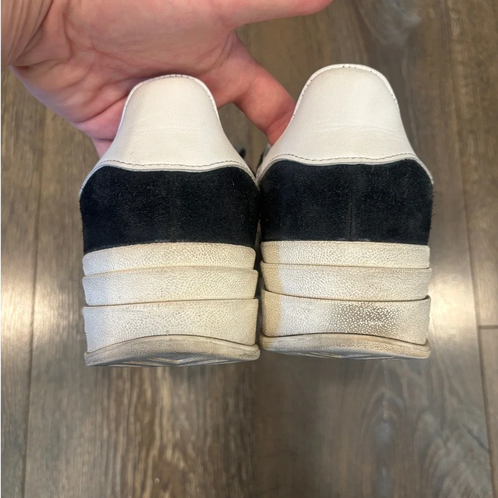 Adidas Gazelle Bold Platform Suede Sneakers Core Black Cloud White Women's 8